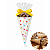 Embalagem para Cone Trufado Chocomundo 13,5x22,5cm com 20 Unidades – Carber - Imagem 2