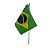 Bandeira do Brasil com Haste 14x21cm 12 Un Copa do Mundo - Imagem 4