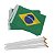 Bandeira do Brasil com Haste 14x21cm 12 Un Copa do Mundo - Imagem 3