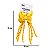 Kit 2 Laço Rococó 10cm Amarelo para Cabelo Ponto das Festas - Imagem 2