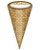 Embalagem Cone Trufado Dourada com 50 unid - Carber - Imagem 1