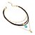 Colar Choker Marrom Pedra Turquesa - Imagem 1