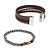 Kit de Pulseiras Couro  Masculino Téo Marrom - Imagem 3