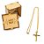Corrente de Ouro Masculina mais pingente Crucifixo Liso - Imagem 4