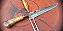Conjunto Faca  8” em Aço Carbono 5160 e garfo trinchante. - Imagem 9