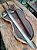 Espada Templária integral 26” Forjada em aço Damasco padrão W, com cabo em Pau Brasil. - Imagem 1