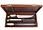 Kit Churrasco 9" Zakharov Golden Bull Cabo de Osso Faca + Garfo Longo + Chaira 10" no Estojo de Madeira - Imagem 8