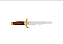 Punhal Flamejante 9'' Zakharov Decorativo na Bainha de Couro - Imagem 1