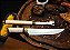 Kit para Churrasco 9" Zakharov Prime Bull Cabo de Osso + Garfo no Estojo de Madeira - Imagem 1