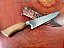 FACA ARTESANAL INOX CIRURGICO 8" CABO EM MADEIRA - Imagem 1