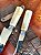 🔪 KIT FACA E GARFO ARTESANAL COM CABO EM OSSO 🔪 - Imagem 3
