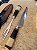 Kit Faca e Garfo inox – Com Bainha, Cabo Madeira e Resina - Imagem 2