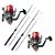 KIT PESCA 2 MOLINETES ALBATROZ MP 30 VERMELHO C/ LINHA + 2 VARAS ALBATROZ KARA BLACK 1501 DIADOSPAIS - Imagem 1