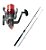 KIT PESCA MOLINETE ALBATROZ MP 30 VERMELHO C/ LINHA +  VARA ALBATROZ KARA BLACK 1501 DIADOSPAIS - Imagem 1