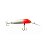 Isca Artificial Banana Bs-115 Sagitra - Ação Fundo - Cor Branca Cabeça Vermelha - Imagem 1