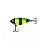 Isca Artificial Pesca Gar Ferrinho 3,5cm 5g - Cor Preto / Verde - Imagem 1