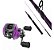 KIT PESCA CARRETILHA SAINT PLUS LANCER LADY 10000H DIREITA + VARA SAINT PLUS LANCER LADY 1,68M 7-17LBS - Imagem 1