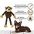Brinquedo Macaco de Pelúcia GRIPT-PET com Apito – Diversão, Conforto e Estímulo para Cães e Gatos - Imagem 2