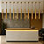 Lustre Luminária Pendente Tubo Tubeto Dourado Brilhante 40cm + Lâmpada de Led Inl69 - Imagem 5