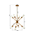Lustre Pendente Sputnik Dourado Para 8 Lâmpadas Moderno Luxo INL73 - Imagem 3