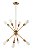 Lustre Pendente Sputnik Dourado Para 8 Lâmpadas Moderno Luxo INL73 - Imagem 2