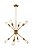Lustre Pendente Sputnik Dourado Para 8 Lâmpadas Moderno Luxo INL73 - Imagem 1