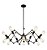 Lustre Pendente Preto Aranha Spider Loft Para 12 Lâmpadas Retrô Moderno INL84 - Imagem 1
