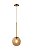 Lustre Pendente Orby Dourado Vidro Bola Âmbar Moderno Luxo Sala Quarto Escritório INL88 - Imagem 1