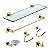 Kit Acessórios De Banheiro Lavabo 6 Peças Dourado Luxo IKAB02 - Imagem 1