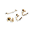 Kit Acessórios De Banheiro Lavabo 4 Peças Dourado Gold Luxo IKAB05 - Imagem 6
