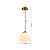 Lustre Pendente Orby Dourado Vidro Bola Opaca Leitosa Moderno Luxo Sala Quarto Escritório INL99 - Imagem 3