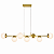 Luminária Pendente Jabuticaba Cor Dourado Globos Opaco Branco INL100 - Imagem 5