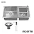 Cuba Dupla Cromada Cozinha Gourmet em Aço Inox 201 com Válvula e Dispenser Inovartte ICB15 - Imagem 2