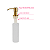 Dispenser Dosador para Detergente 300ml Aço inox 304 Dourado IDI02 - Imagem 3