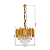 Luminária Pendente Lustre Luxuoso Dourado e Cristais Vana Sindora INL102 - Imagem 8