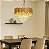 Luminária Pendente Lustre Luxuoso Dourado e Cristais Vana Sindora INL103 - Imagem 5