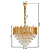 Luminária Pendente Lustre Luxuoso Dourado e Cristais Vana Sindora INL104 - Imagem 7