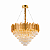 Luminária Pendente Lustre Luxuoso Dourado e Cristais Vana Sindora INL104 - Imagem 3