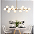 Luminária Pendente Lustre Jabuticaba Moon Dourado Com Bolas Globos Esferas Opaco Leitoso Moderno Luxo INL111 - Imagem 6