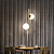 Luminária Pendente Lustre Jabuticaba Dourado Com 2 Bolas Globo Esfera Opaco Leitoso Moderno Luxo INL115 - Imagem 5
