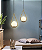Luminária Pendente Lustre Aro Gota Dourado Bola Globo Esfera Opaco Leitoso Moderno Luxo INL116 - Imagem 4