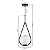 Luminária Pendente Lustre Aro Gota Preto Bola Globo Esfera Opaco Leitoso Moderno Luxo INL117 - Imagem 6