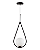 Luminária Pendente Lustre Aro Gota Preto Bola Globo Esfera Opaco Leitoso Moderno Luxo INL117 - Imagem 1