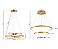Luminária Pendente Lustre Led 3 em 1 Arco Anéis Infinito Dourado Moderno Luxuoso INL119 - Imagem 9