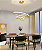 Luminária Pendente Lustre Led 3 em 1 Arco Anéis Infinito Dourado Moderno Luxuoso INL119 - Imagem 4