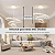 Luminária Pendente Lustre Led 3 em 1 Arco Anéis Infinito Dourado Moderno Luxuoso INL119 - Imagem 8