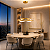 Luminária Pendente Lustre Led 3 em 1 Arco Anéis Infinito Dourado Moderno Luxuoso INL119 - Imagem 2