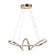 Luminária Pendente Lustre Led 3 em 1 Infinito Dourado Moderno Luxuoso INL118 - Imagem 1
