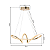 Luminária Pendente Lustre Led 3 em 1 Infinito Dourado Moderno Luxuoso INL118 - Imagem 5