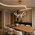 Luminária Pendente Lustre Led 3 em 1 Infinito Dourado Moderno Luxuoso INL118 - Imagem 3